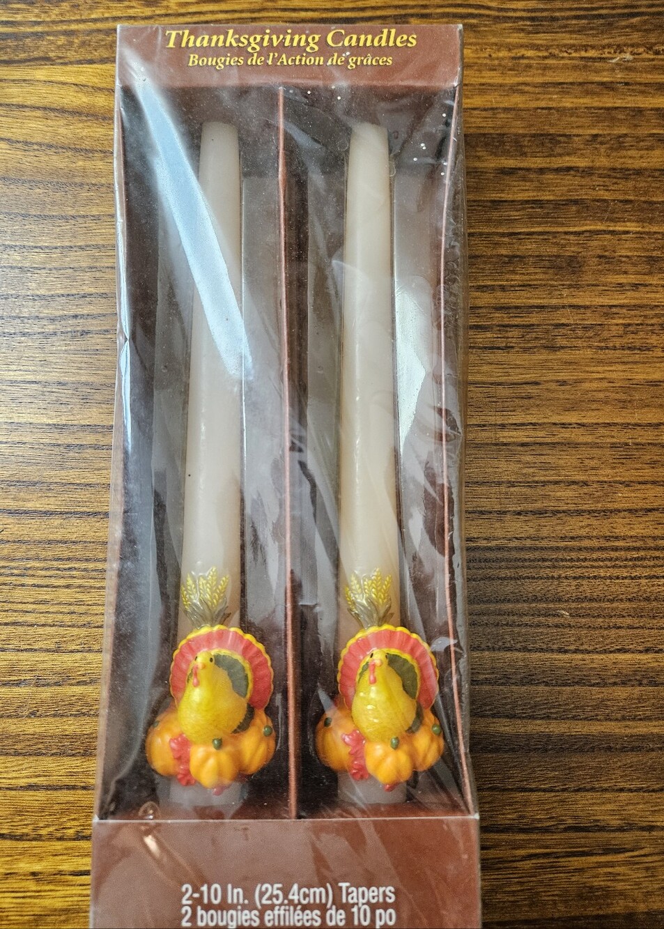 Thanksgiving Turkey Taper Candles NOS 10"
